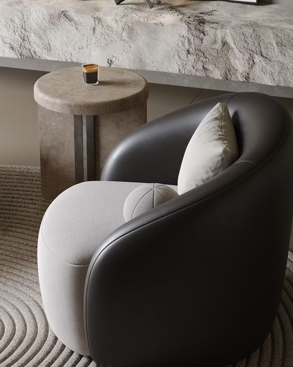 Elara Curved Accent Chair